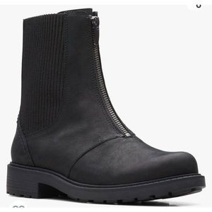 Clarks Women's Leather Chelsea Boots Black Size 10